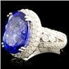 Image 2 : 18K Gold 8.59ct Tanzanite & 1.49ctw Diamond Ring