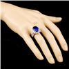 Image 3 : 18K Gold 8.59ct Tanzanite & 1.49ctw Diamond Ring
