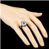 Image 3 : 18K Gold 4.10ct Sapphire & 0.24ctw Diamond Ring