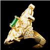Image 4 : 14K Gold 1.50ct Emerald & 1.45ctw Diamond Ring