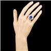 Image 4 : 18K Gold 7.74ct Tanzanite & 1.54ctw Diamond Ring