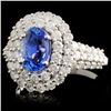 Image 2 : 18K White Gold 1.90ct Sapphire & 1.33ct Diamond Ri