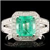 Image 1 : 18K Gold 2.10ct Emerald & 0.50ctw Diamond Ring
