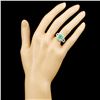 Image 4 : 18K Gold 2.10ct Emerald & 0.50ctw Diamond Ring