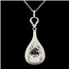 Image 1 : 14K Gold 6.99ct Aquamarine & 0.98ctw Diamond Penda