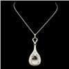Image 2 : 14K Gold 6.99ct Aquamarine & 0.98ctw Diamond Penda