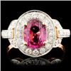 Image 1 : 18K Gold 1.50ct Spinel & 0.63ctw Diamond Ring