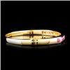 Image 2 : 18K Gold 2.30ctw Ruby & 1.24ctw Diamond Bangle