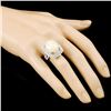Image 3 : 14K Gold 8.45ct Opal & 1.37ctw Diamond Ring