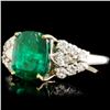 Image 2 : 2.68ct Emerald & 1.00ctw Diamond Platinum Ring