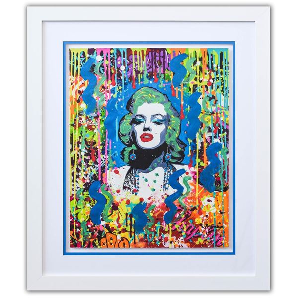 Nastya Rovenskaya- Original Mixed Media on Paper "Blonde Bombshell"