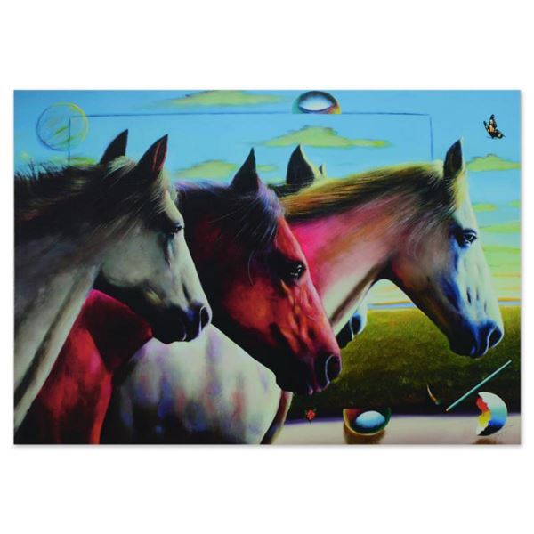 Ferjo, "Wild Stallions" Limited Edition on Gallery Wrapped Canvas, Numbered and Signed with Letter o