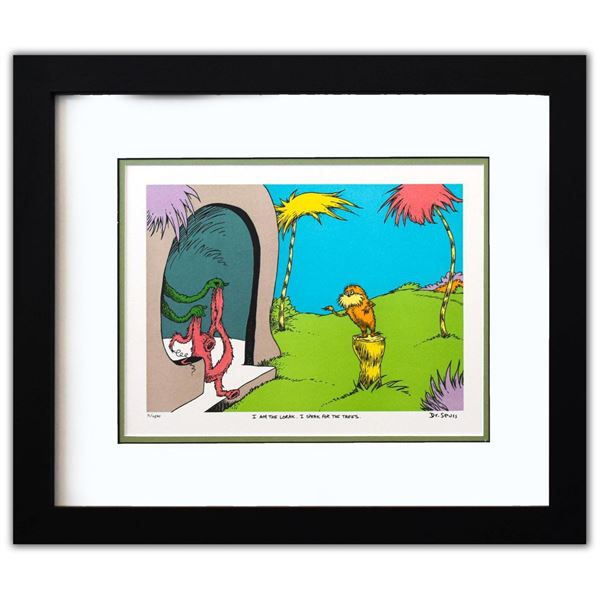 Dr. Seuss- Lithograph on B.F.K. Rives Paper "I AM THE LORAX, I SPEAK FOR THE TREES"
