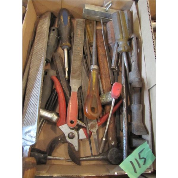 files, chisels, screwdrivers