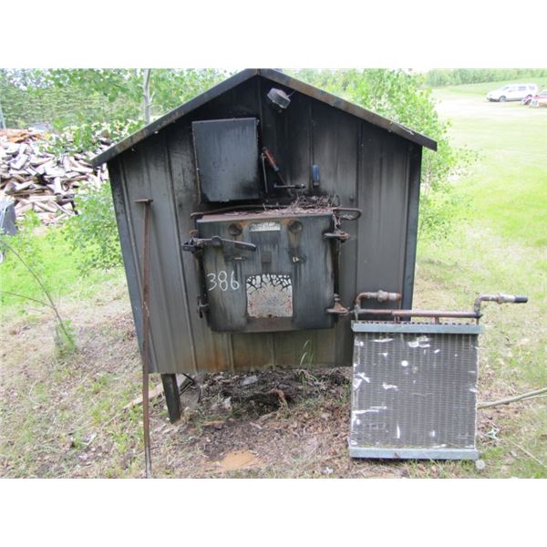 Canadian cold killer hot water outdoor wood furnace with two Rads