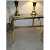 Image 5 : Brass end table, Lamps B