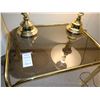 Image 6 : Brass end table, Lamps B