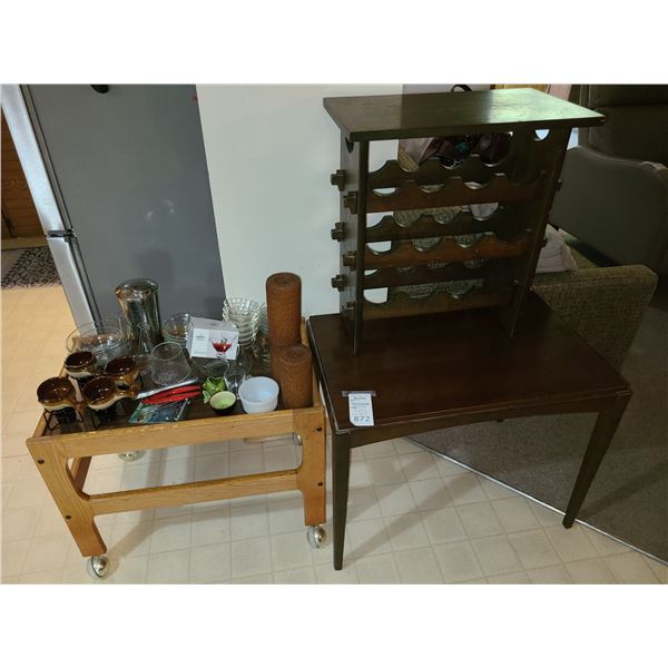 Wine rack, trolley, and more B
