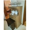 Image 2 : Microwave stand, wine rack, stemware, B