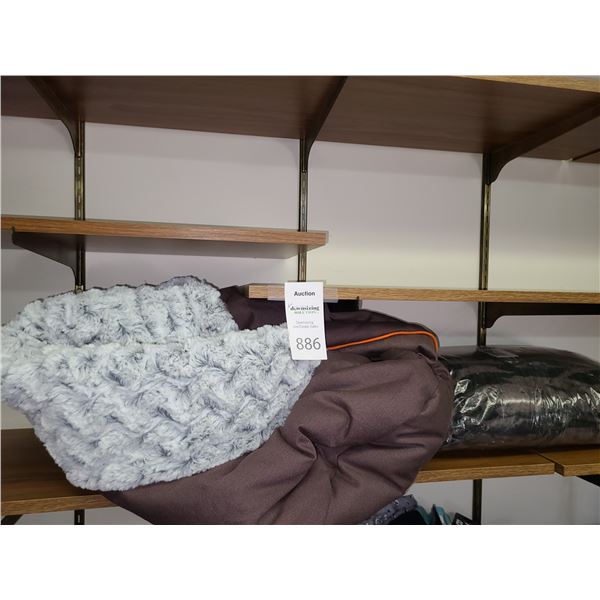 New Dog bed and blanket. A