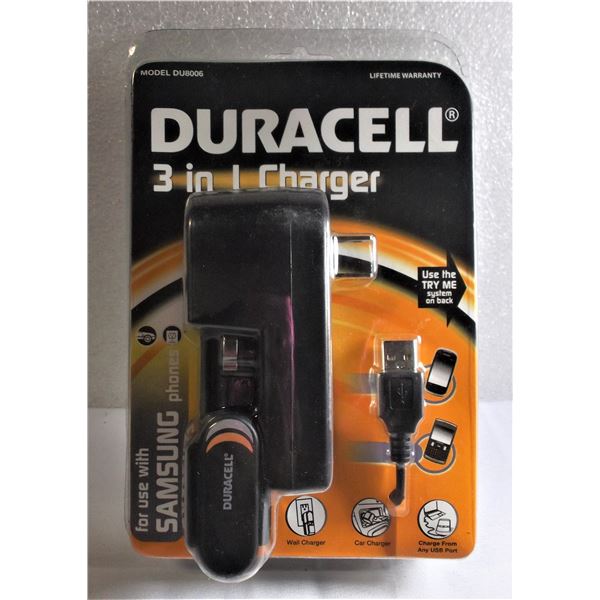 Duracell 3 in 1 Charger FOR SAMSUNG PHONE