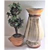 Image 1 : Vase and Pot with Fabric Plant