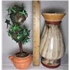 Image 2 : Vase and Pot with Fabric Plant