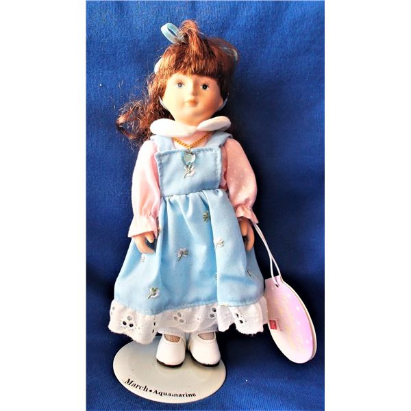 March - Aquamarine Porcelain Doll