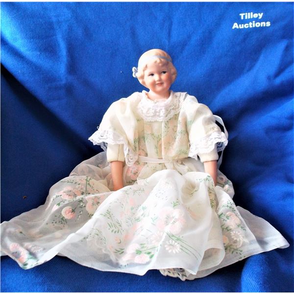Vintage Porcelain Doll - 12 Inches