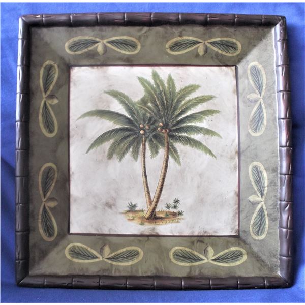Decorative Square Plate - Palm Trees
