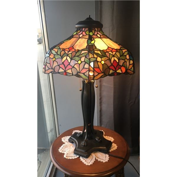 Stained Glass Lamp  - Tested and it works