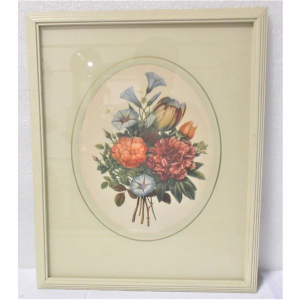 Vintage Framed Flower Print