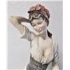 Image 2 : Guiseppe Armani Figurine "Sitting Woman with Fruit Basket" 12 Inches Signed - Small Chip on head