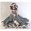 Image 1 : Doll with Knitted Outfit - Grey Dress 12 Inches Tall