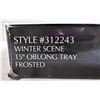 Image 2 : Crystal Clear Winter Scene 15" Oblong Tray - In Box