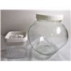 Image 1 : Two Sealable Jars - Larger one is Glass