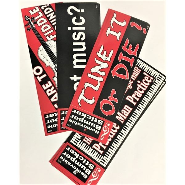 Thirteen Music Themed Bumper Stickers