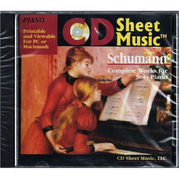 CD Sheet Music Schumann Complete Works for Piano 800 Pages of Printable Music