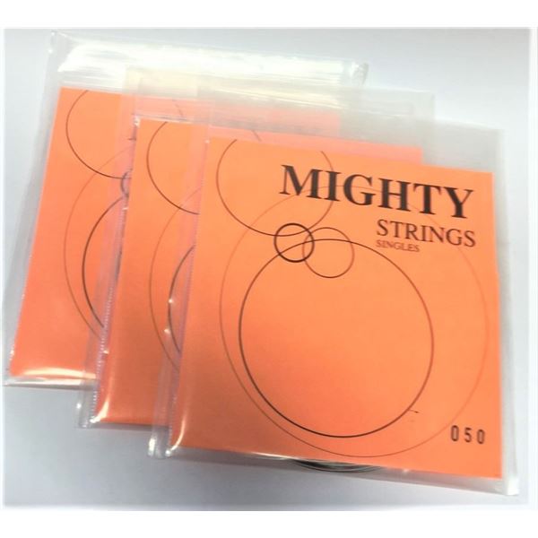 THREE Mighty Strings Guitar Strings 050