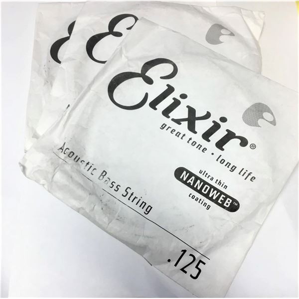 Elixir Strings - Acoustic Guitar String NANOWEB Coating 0.125 QUANTITY OF THREE STRINGS