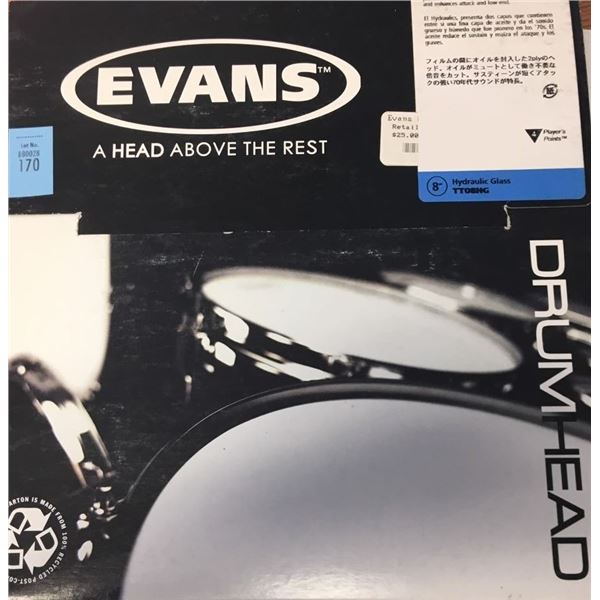 Evans 8" Hydraulic Glass Drumhead