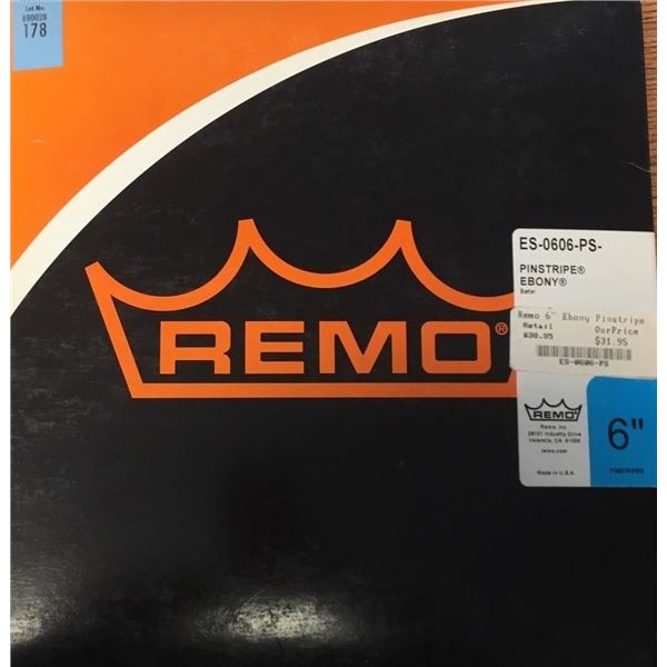 Remo Pinstripe Ebony 6" ES-0606-PS
