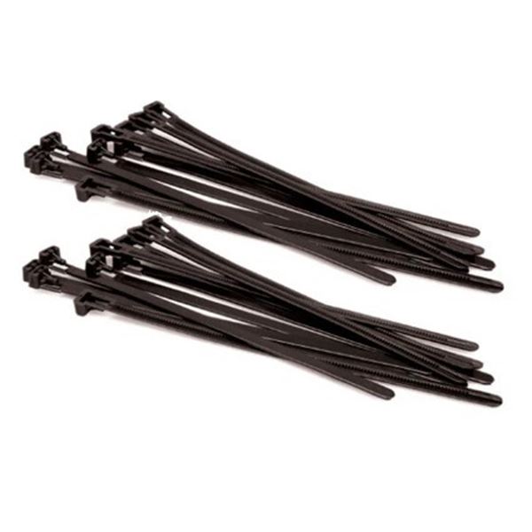 Hosa technology black zip ties 8 " - QUANTITY OF TWENTY