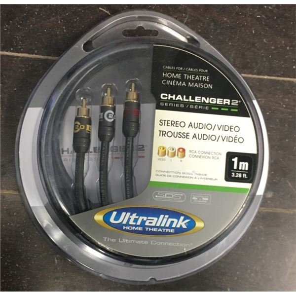 ULTRALINK Challenger 2 - Stereo Audio Video Cable  1M (3.28ft) - RCA Connection