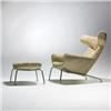 Image 1 : Hans Wegner, Ox chair and ottoman, models 46 and 49