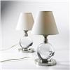 Image 1 : Jacques Adnet, Crystal Ball lamps, pair