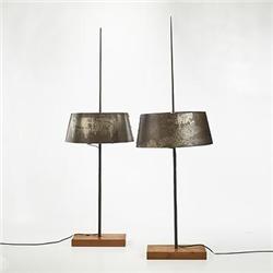 J. P. Mignon, table lamps, pair