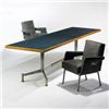 Image 1 : Jacques Adnet, desk and pair of armchairs