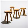 Image 1 : Charlotte Perriand, set of four stools from Les Arcs, Savoie