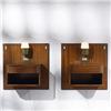 Image 2 : Ico and Luisa Parisi, pair of nightstands with lamps from Hotel Lorena, Grosseto